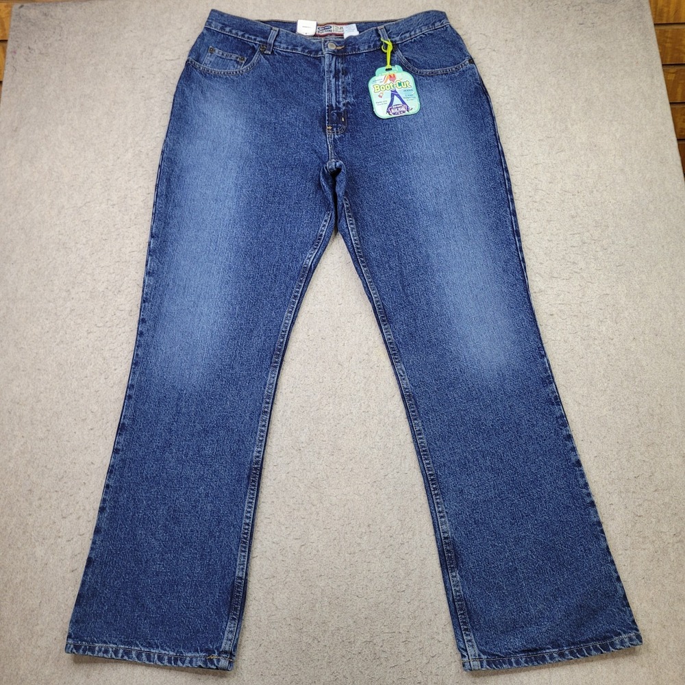 Vintage Old Navy BootCut Blue Medium Wash Jeans Womens 18 Long 36x33‎ NEW